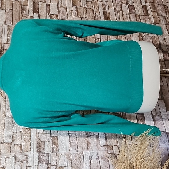 Canyon Lake Teal Button-Up Women's Sweater - Picture 2 of 6